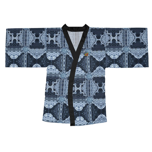 Galaxiy Frog Long Sleeve Cymatics Kimono Robe (AOP)