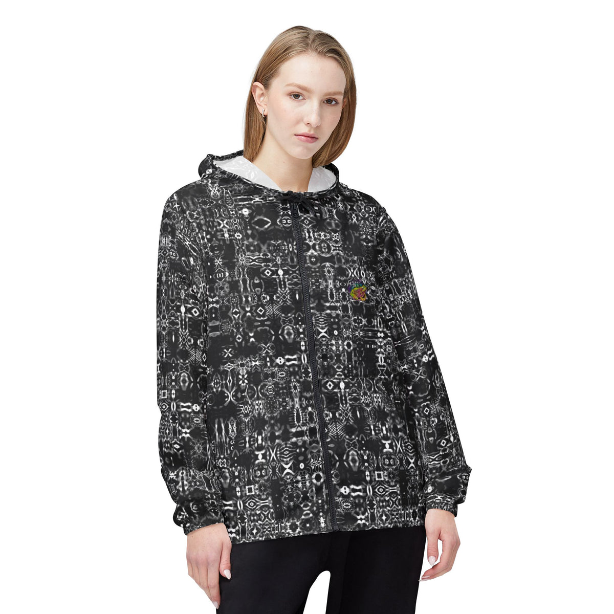 Galaxy Frog Cymatic Kaleidoscape Windbreaker Jacket (AOP)