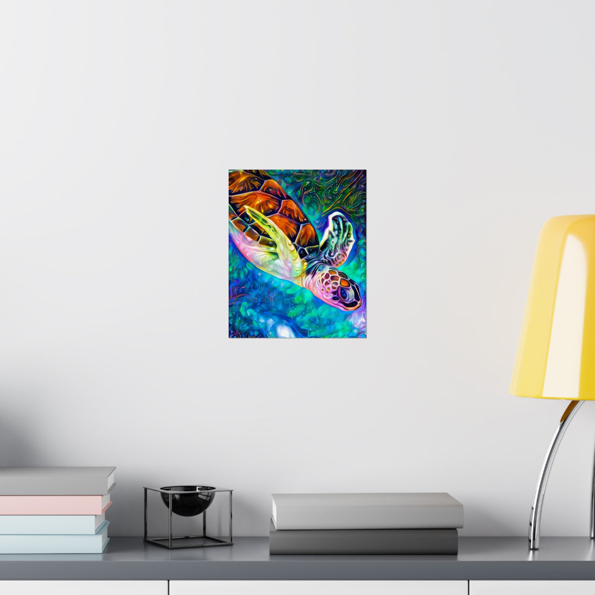 Diving into Dreams Turtle Premium Matte vertical posters