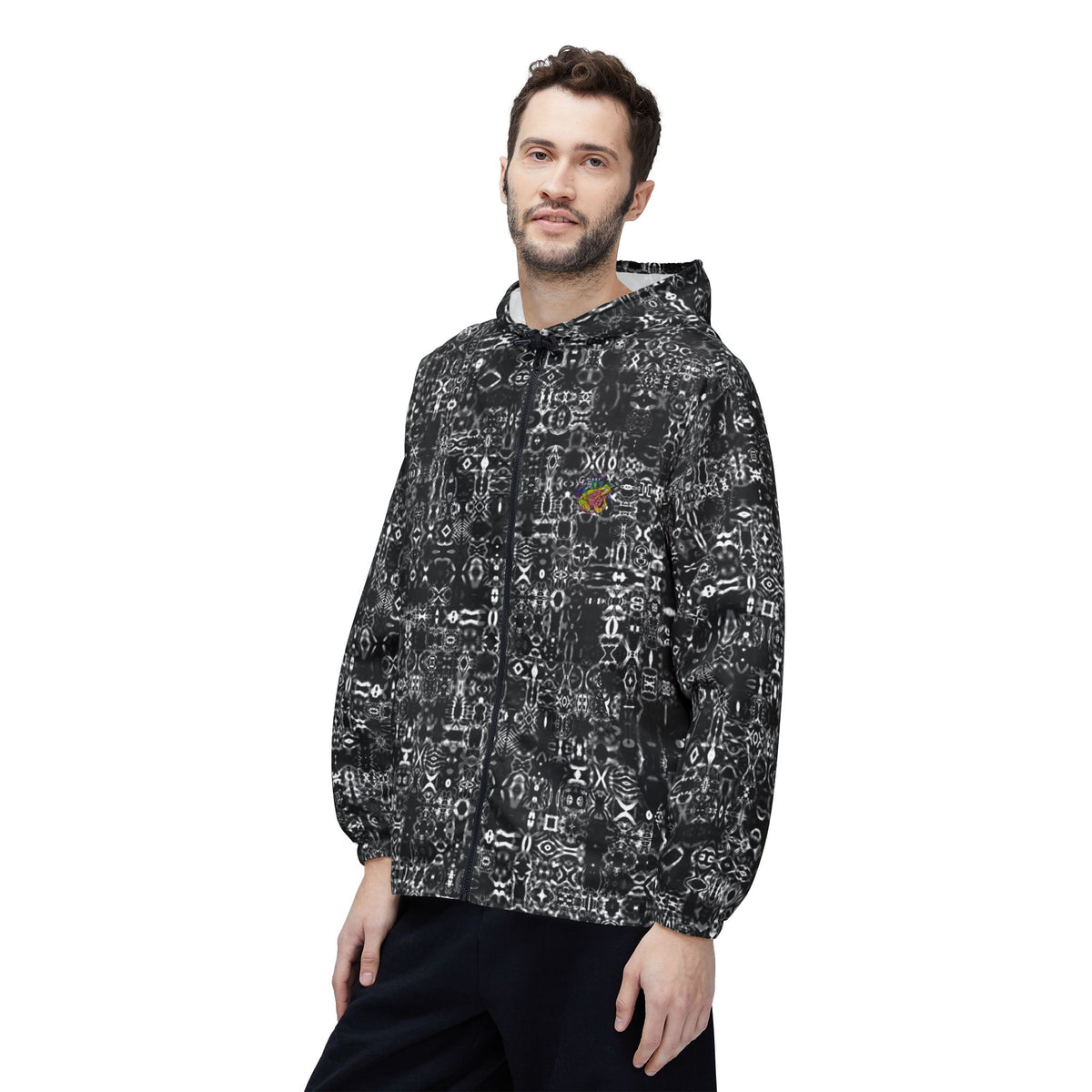 Galaxy Frog Cymatic Kaleidoscape Windbreaker Jacket (AOP)