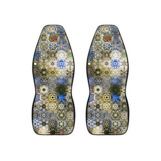 Galaxy Frog Fractal Cymagic Animals Polyester Car Seat Covers