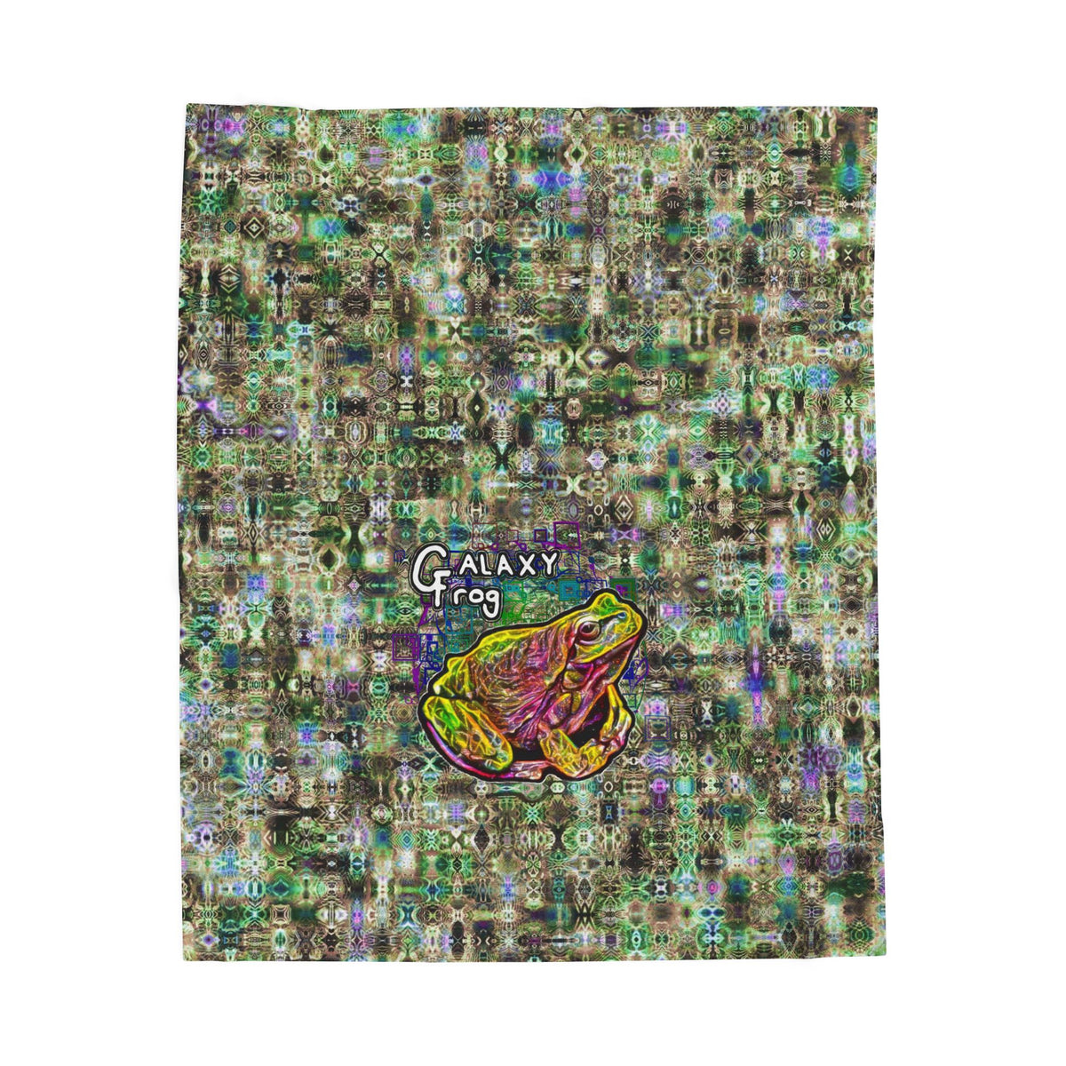 Galaxy Frog Cymatics Velveteen Plush Blanket